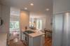 Kitchen island and view into living area