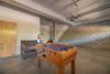 Foosball table in garage
