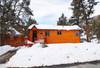 Snow covered Big Bear Cool Cabins Forest Edge Retreat front