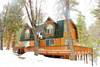 Snow covered Big Bear Cool Cabins, Magic Mountain