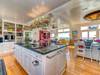 Kitchen island with ocean views