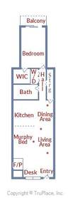 Floor plan of condo