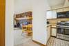 A view of the kitchen and dining area.