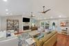 Spacious living room area with coastal vibe.
