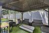New backyard gazebo with fire pit!