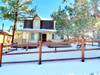 Snow covered Big Bear Cool Cabins, Hiker's Haven front