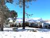 Snow covered Big Bear Cool Cabins Grand Lakefront Escape