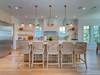 Kitchen with large island/counter barstools