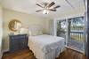 Bedroom 2 - Queen Bed - Porch Access - TV - Shared Bathroom with Bedroom 3