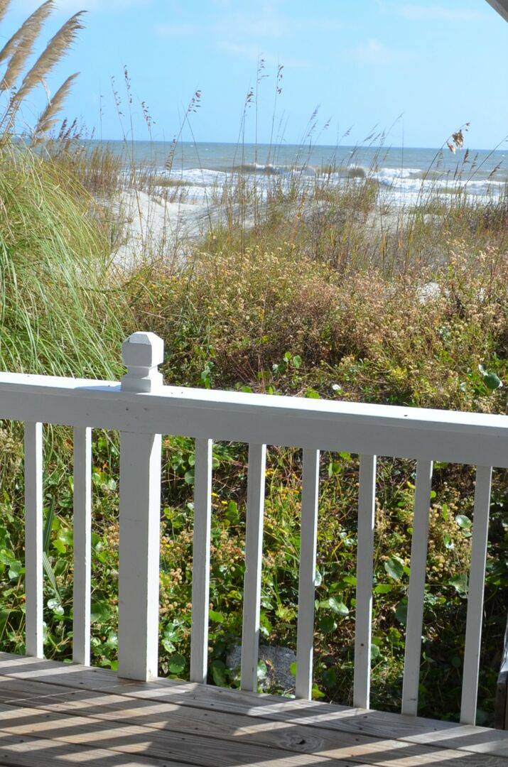 Downstairs Covered Porch with Ocean Views! Downstairs Covered Porch with Ocean Views!