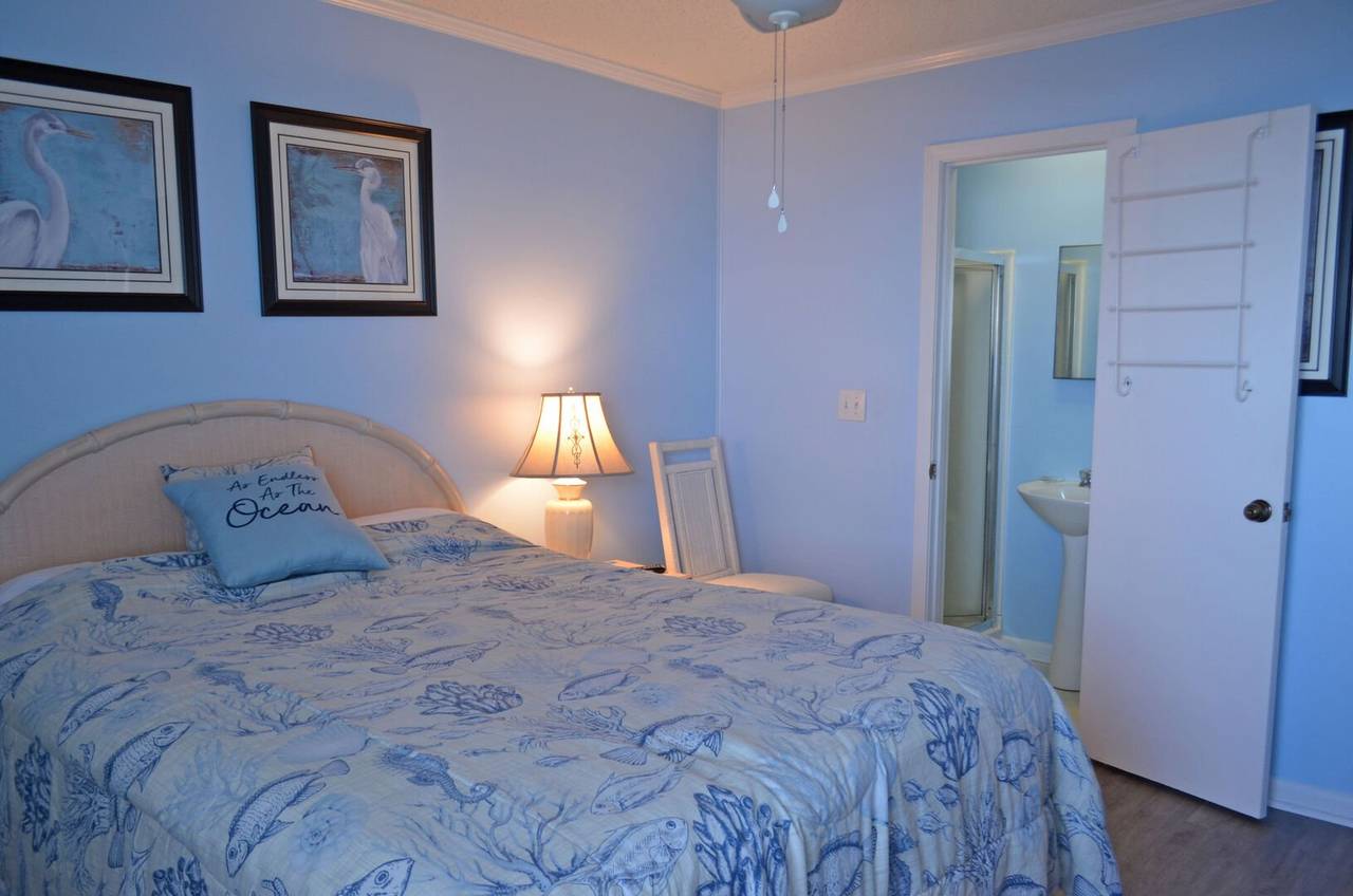 Bedroom 2 has a private bath. Bedroom 2 has a private bath.