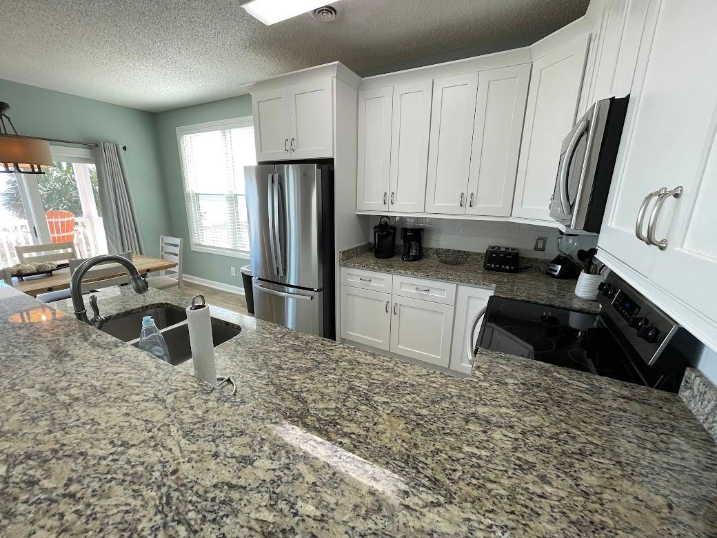 Upgraded counters and appliances Upgraded counters and appliances