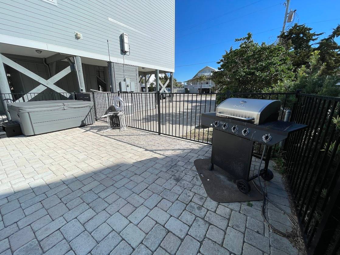 Hot tub and propane grill Hot tub and propane grill