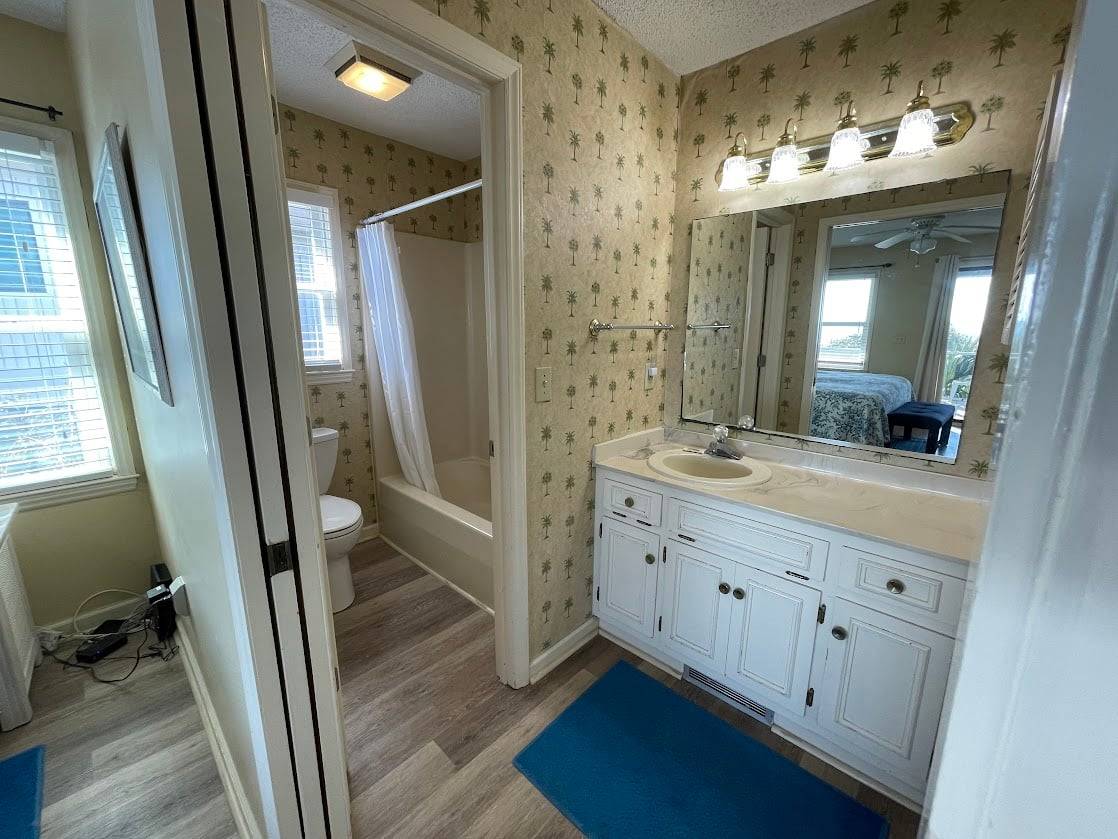 Private bath off of bedroom 3 Private bath off of bedroom 3