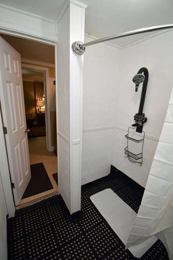 with separate shower enclosure with separate shower enclosure