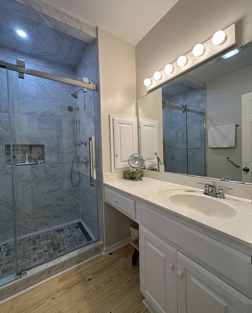 Hall Bath Down with Walk-In Shower Hall Bath Down with Walk-In Shower