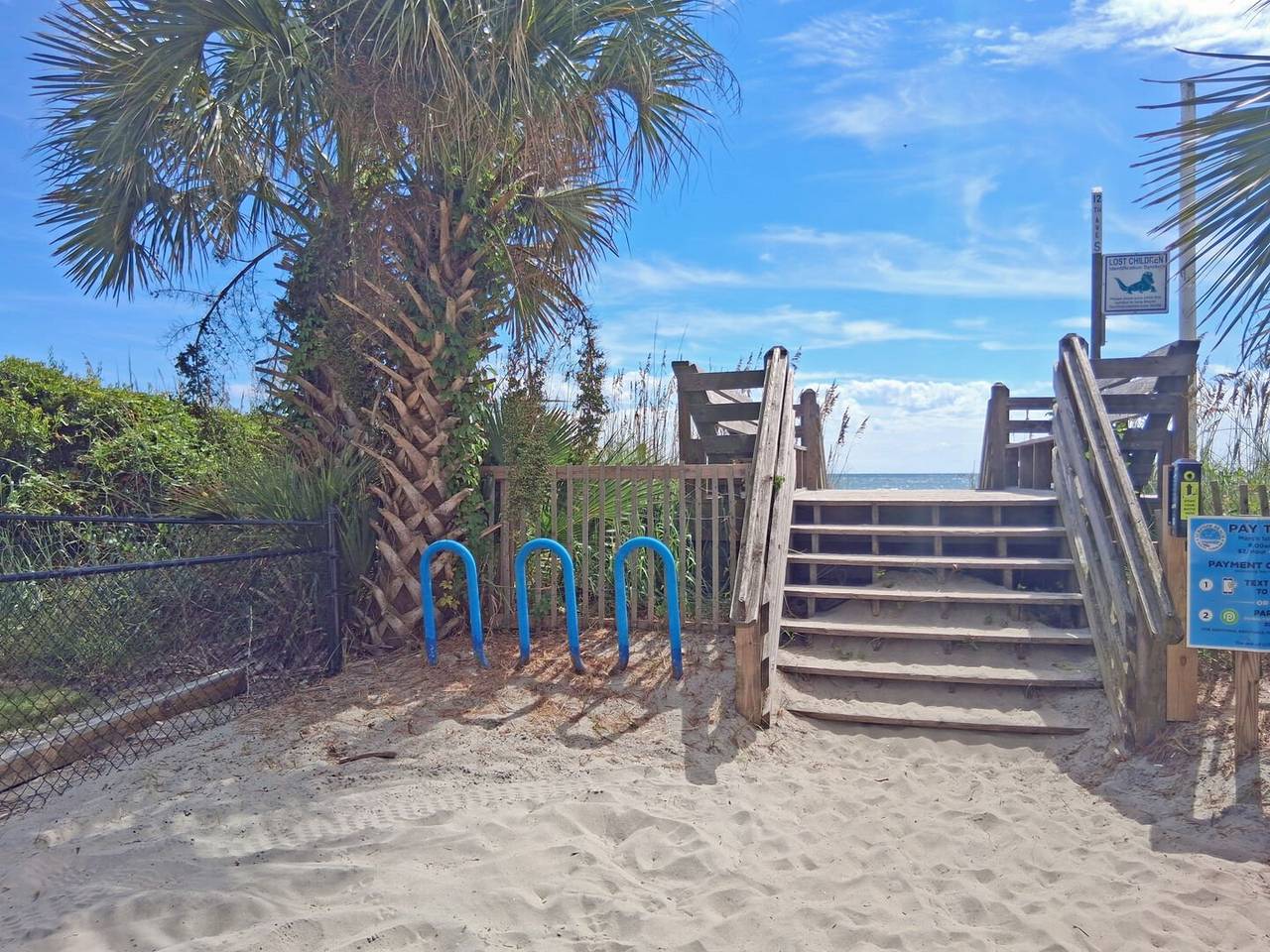 Beach Access Bike Parking And Stairs Beach Access Bike Parking And Stairs