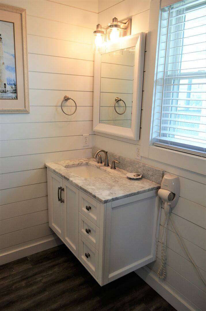 Bedroom 1 Bathroom features shiplap, single vanity, Bedroom 1 Bathroom features shiplap, single vanity,