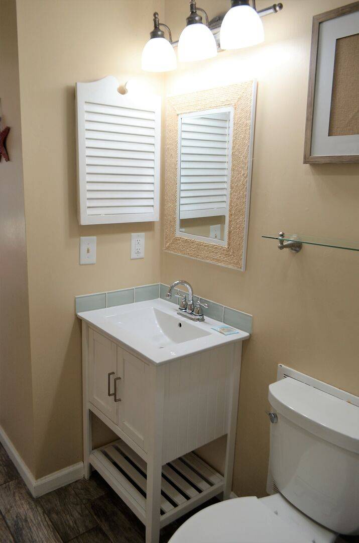 with a single vanity with a single vanity
