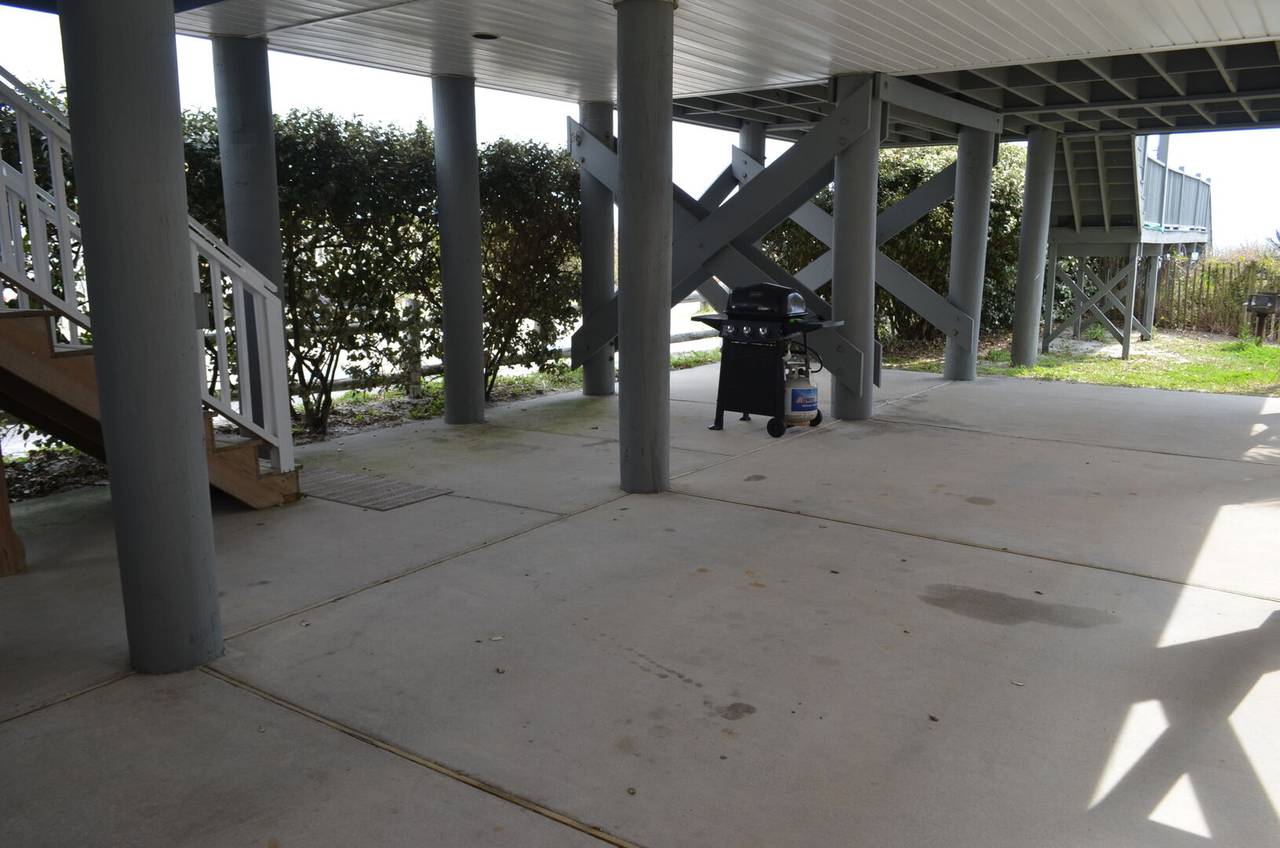 Covered parking w/propane grill Covered parking w/propane grill