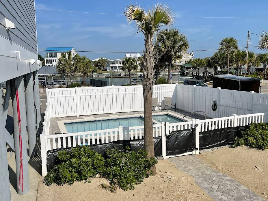 Fenced in private pool Fenced in private pool