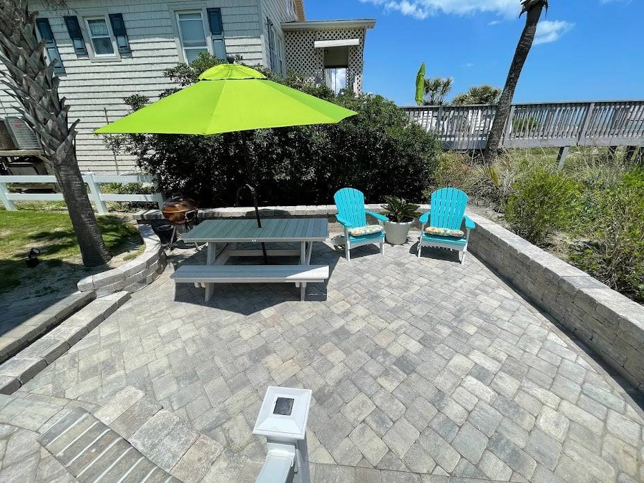 New for 2022 - pavers and spacious grilling area New for 2022 - pavers and spacious grilling area