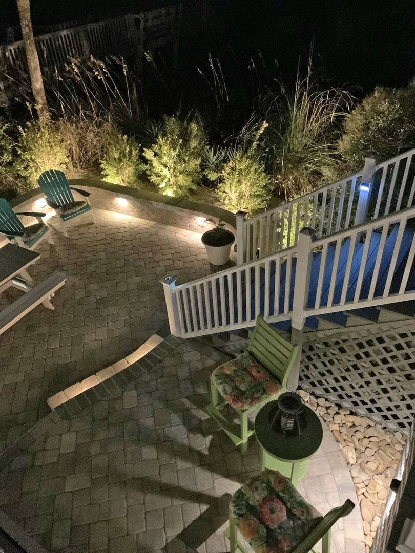 Grilling area at night Grilling area at night