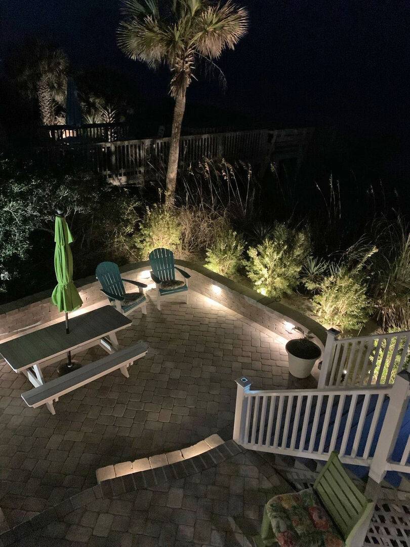 Grilling area at night Grilling area at night