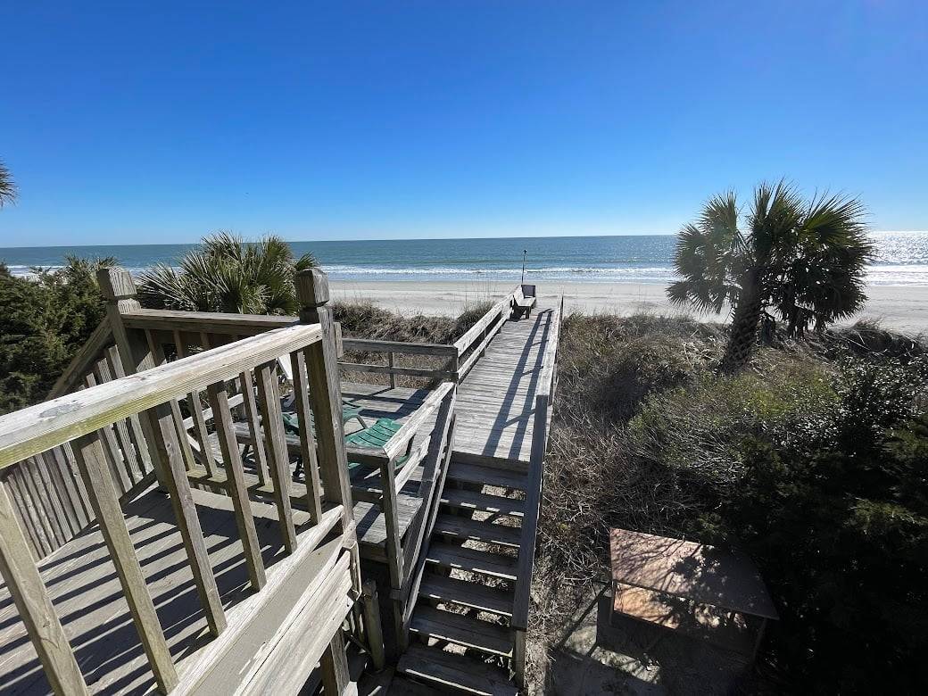 Private dune walkover from house to the beach Private dune walkover from house to the beach