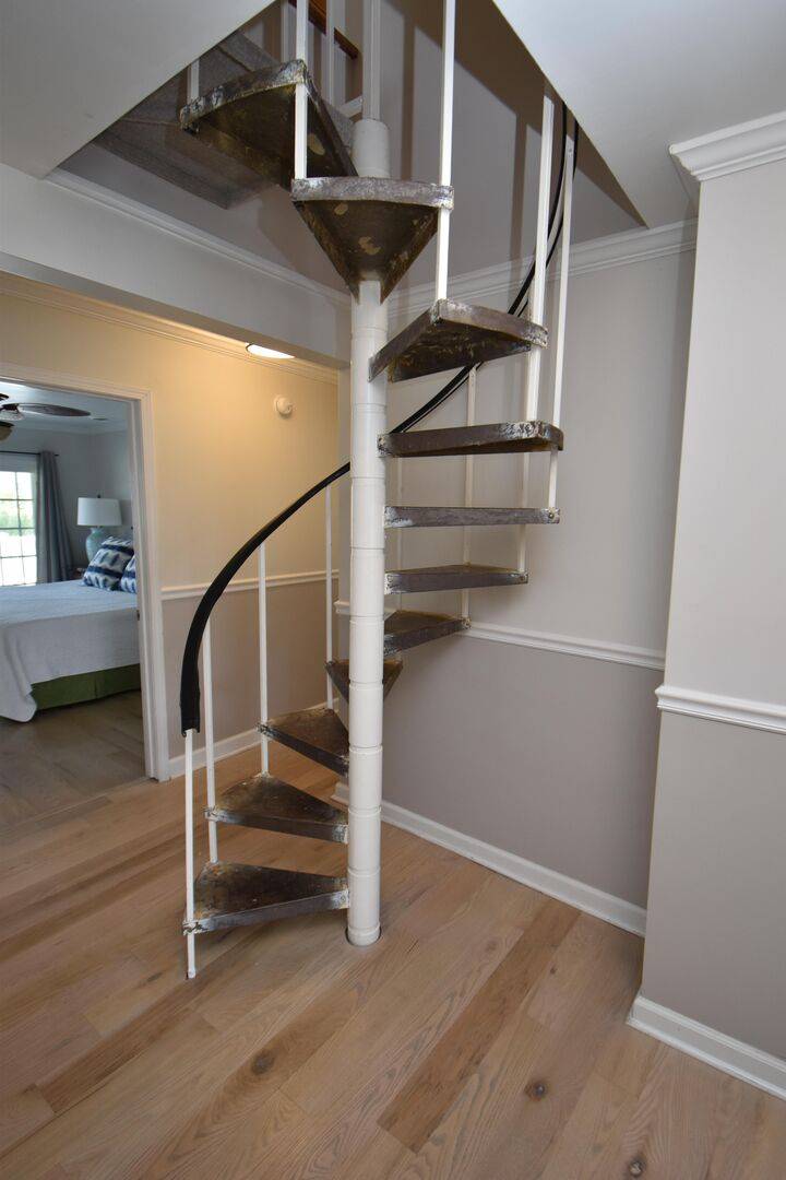 Stairs up to loft Stairs up to loft