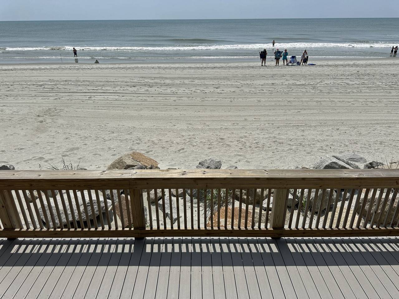Private balcony overlooks the sun deck. Private balcony overlooks the sun deck.