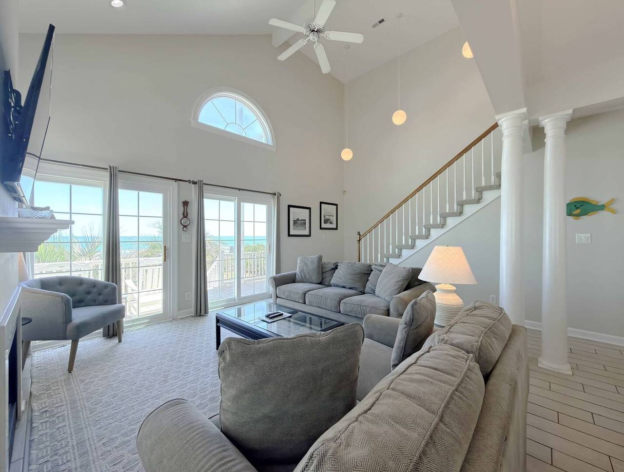 Enjoy ocean views or step out onto the balcony. Enjoy ocean views or step out onto the balcony.