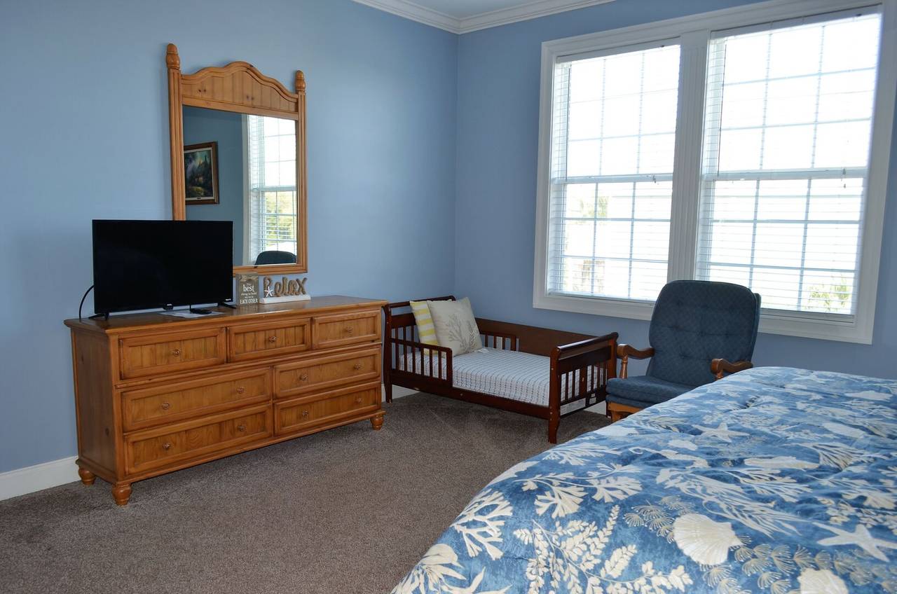 Toddler bed and rocker in Master Suite Toddler bed and rocker in Master Suite