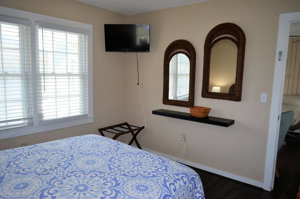 Watch TV from the comfort of bed. Watch TV from the comfort of bed.