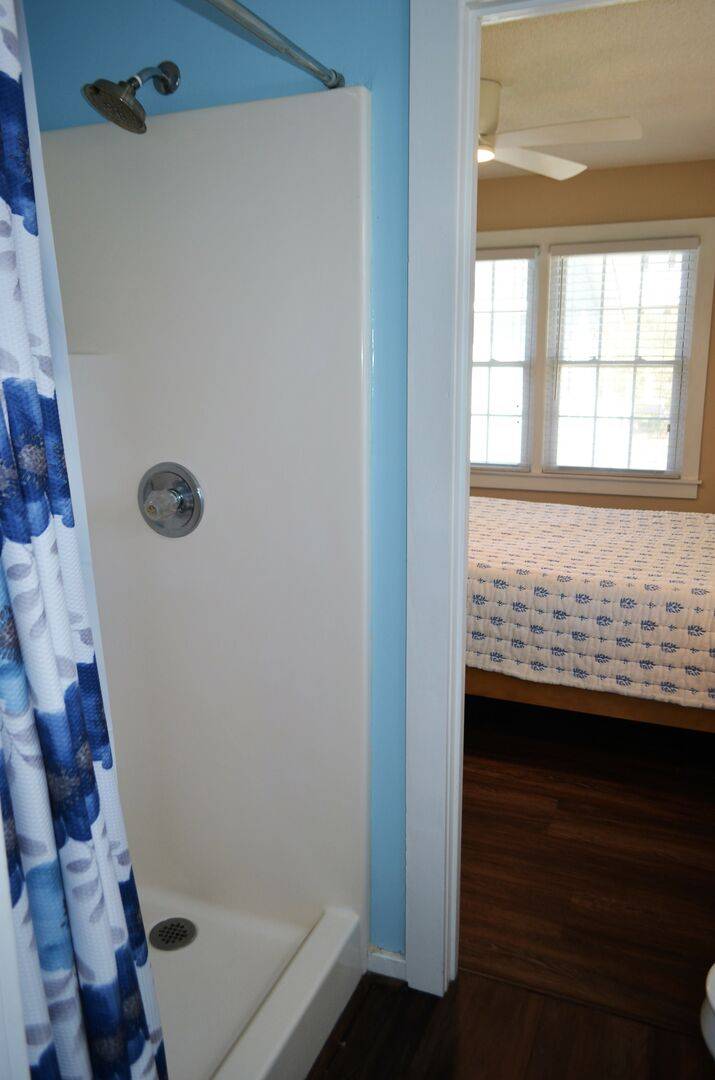 and walk-in shower. and walk-in shower.