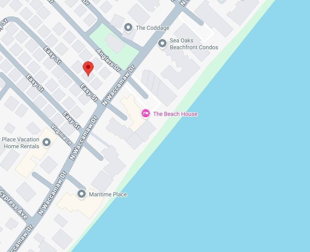 Close to the beach, just one house back from N. Waccamaw Dr. Close to the beach, just one house back from N. Waccamaw Dr.