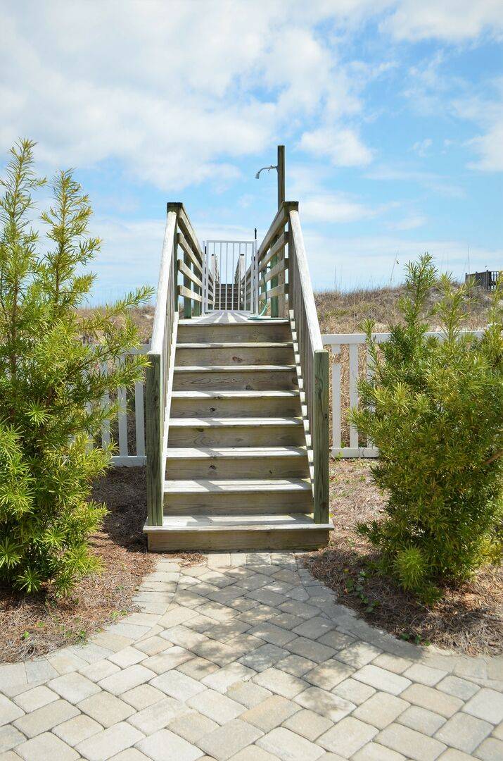Private Beach Walkway with Outside Shower Private Beach Walkway with Outside Shower