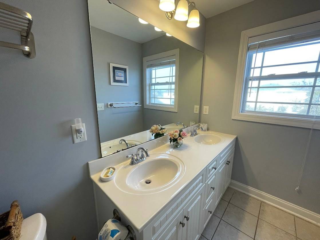 Bedroom 2 Private Bath with Double Vanity &... Bedroom 2 Private Bath with Double Vanity &...