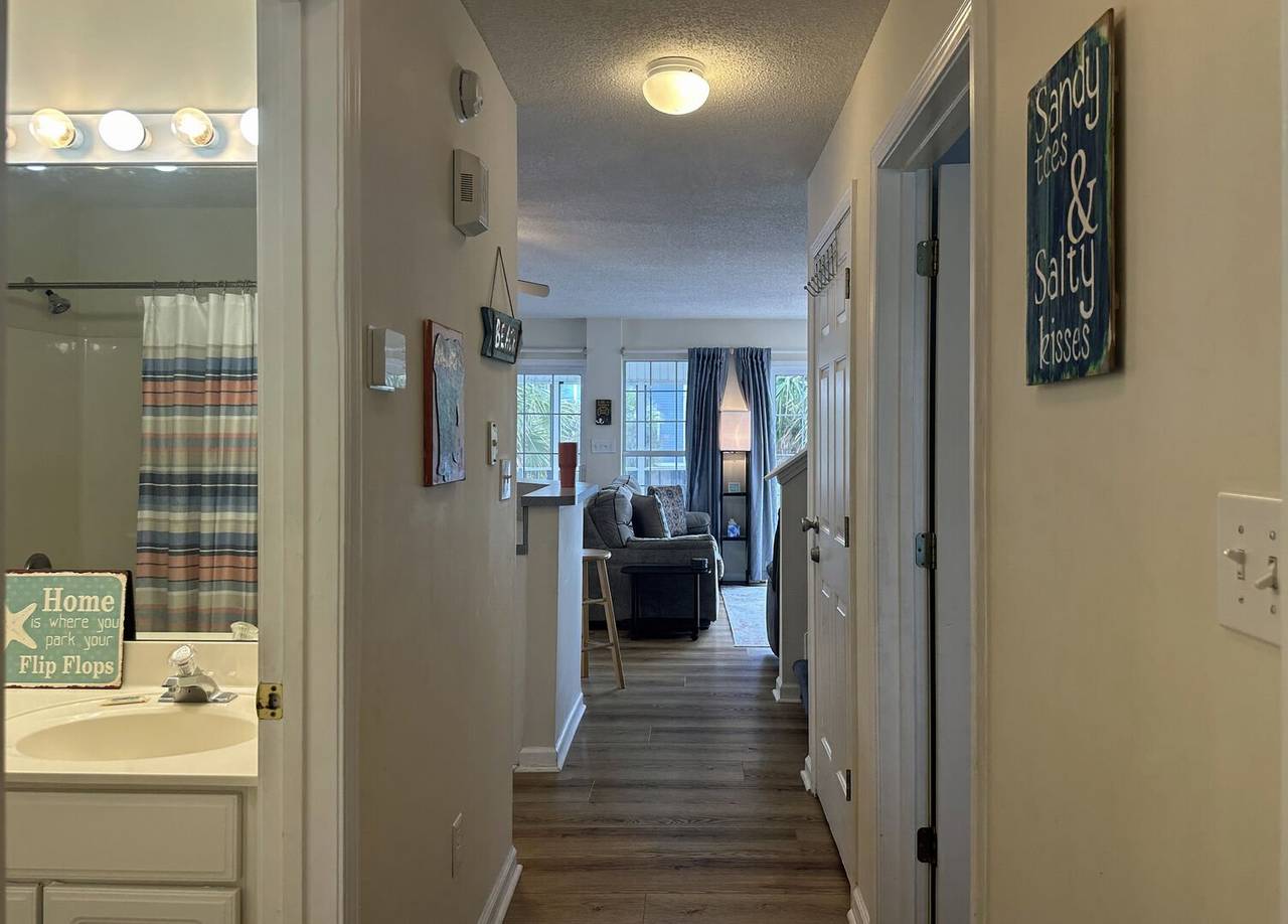 Hall bath, bedroom 1 & main living area. Hall bath, bedroom 1 & main living area.