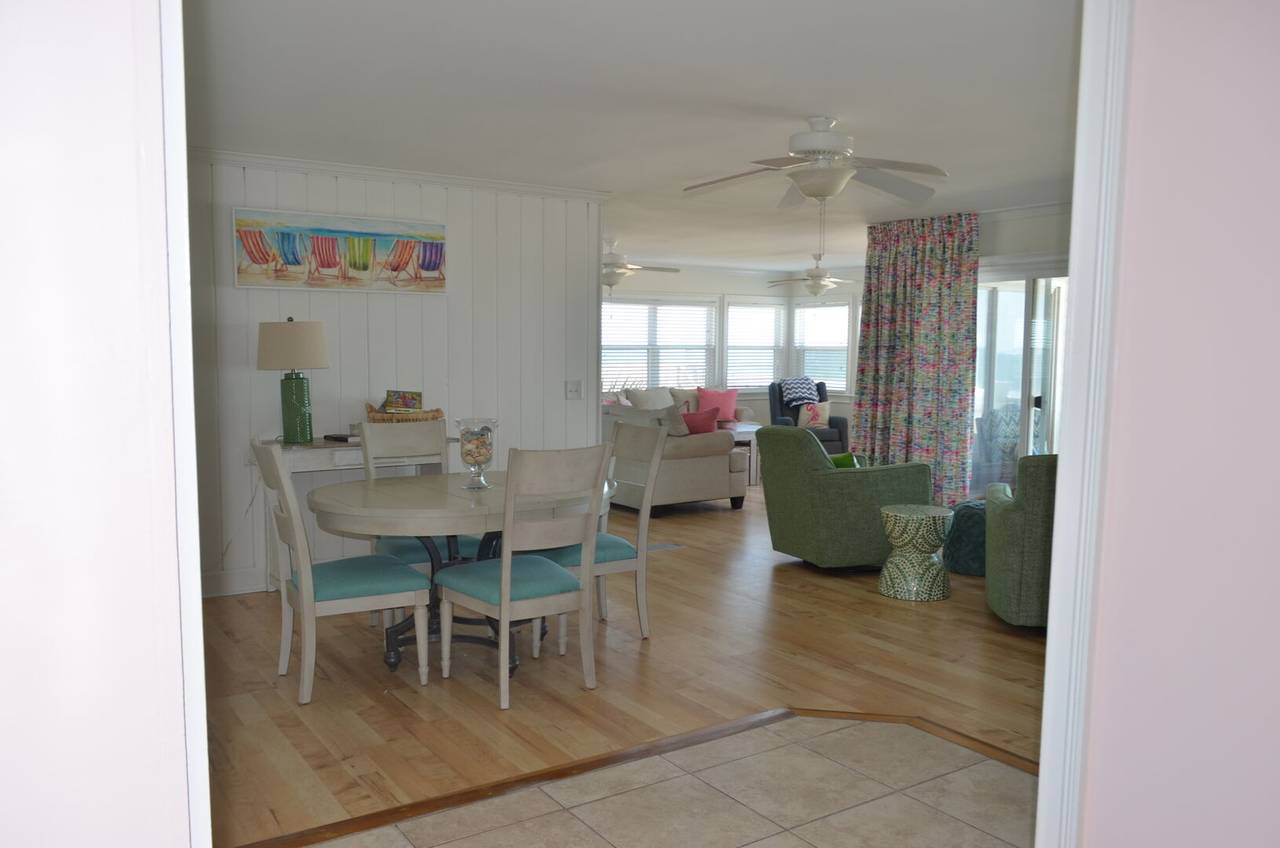 View from the kitchen to living areas View from the kitchen to living areas