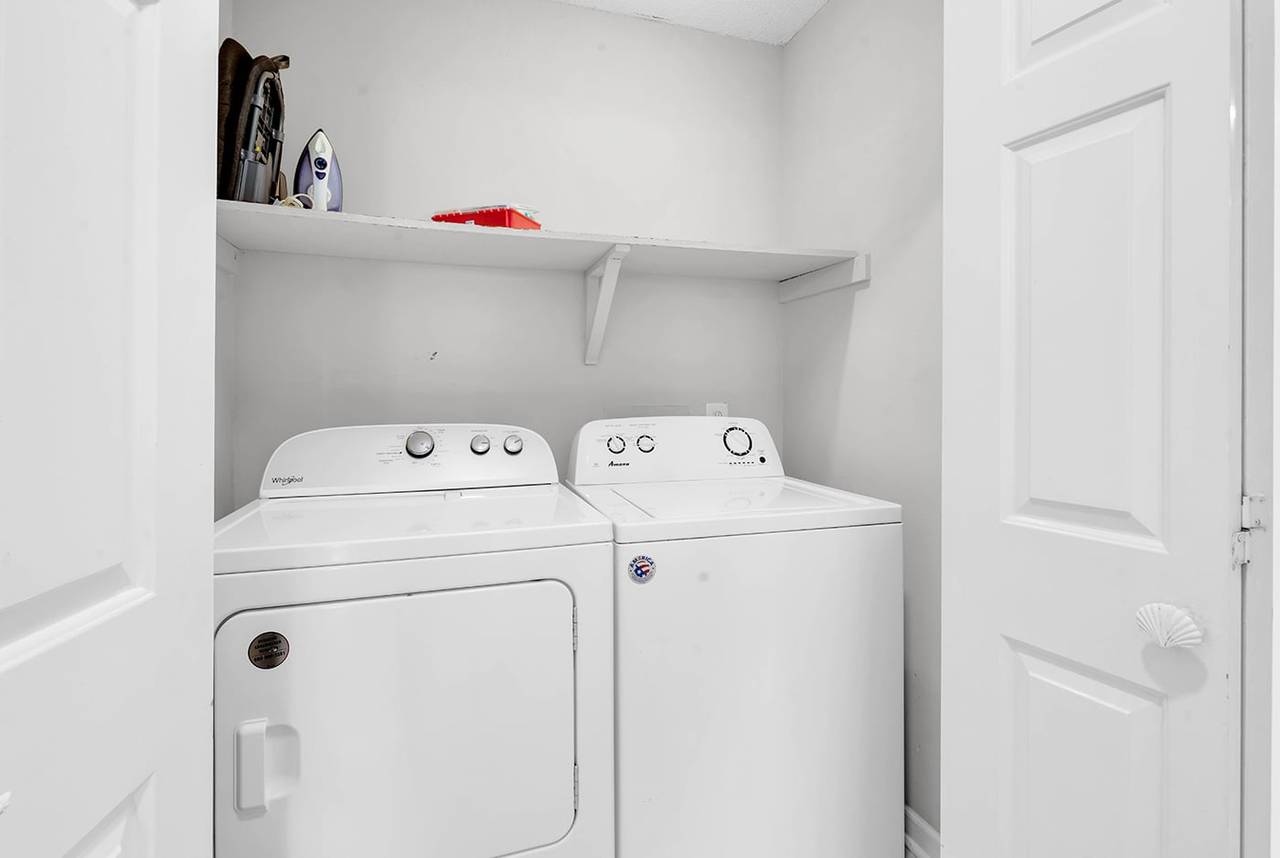 Washer/dryer in downstairs hall closet Washer/dryer in downstairs hall closet