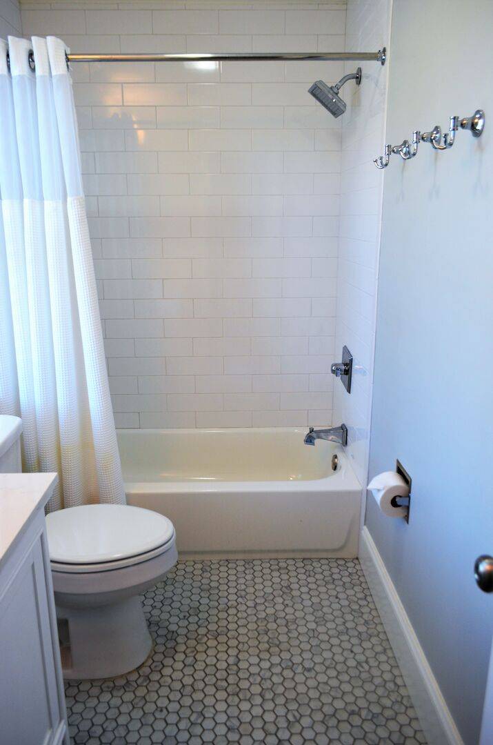 and shower/tub combo. and shower/tub combo.