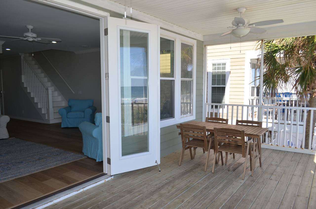 Step outdoors onto the private covered balcony Step outdoors onto the private covered balcony