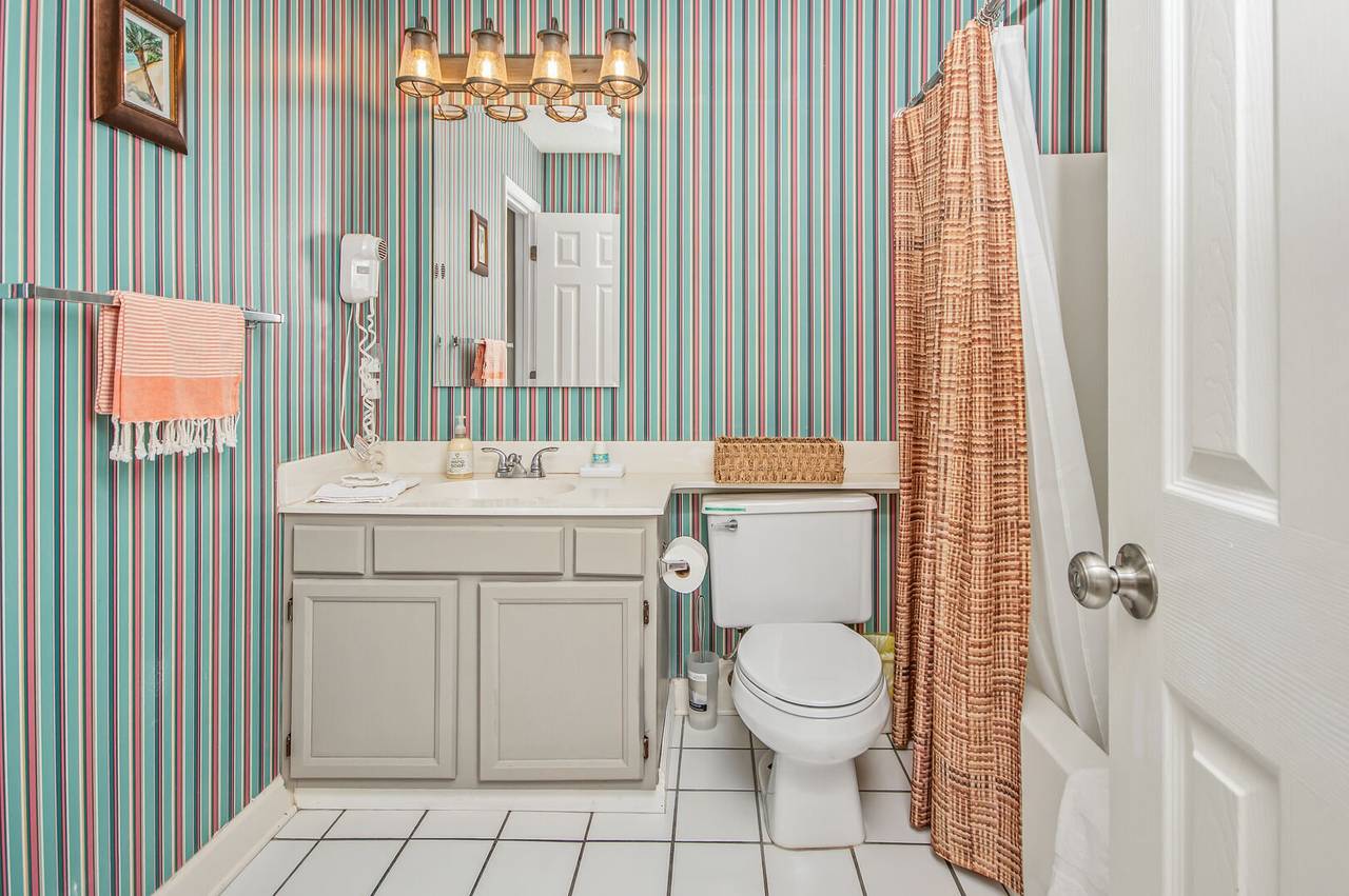 Downstairs Bathroom Accessible from Laundry Room & Bedroom 1. Hairdryer in each bathroom. Downstairs Bathroom Accessible from Laundry Room & Bedroom 1. Hairdryer in each bathroom.