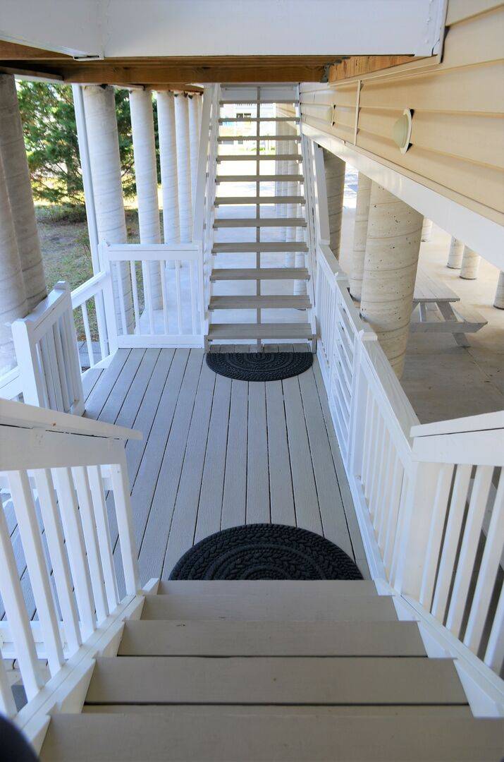 Head downstairs and take a short walk to the beach. Head downstairs and take a short walk to the beach.