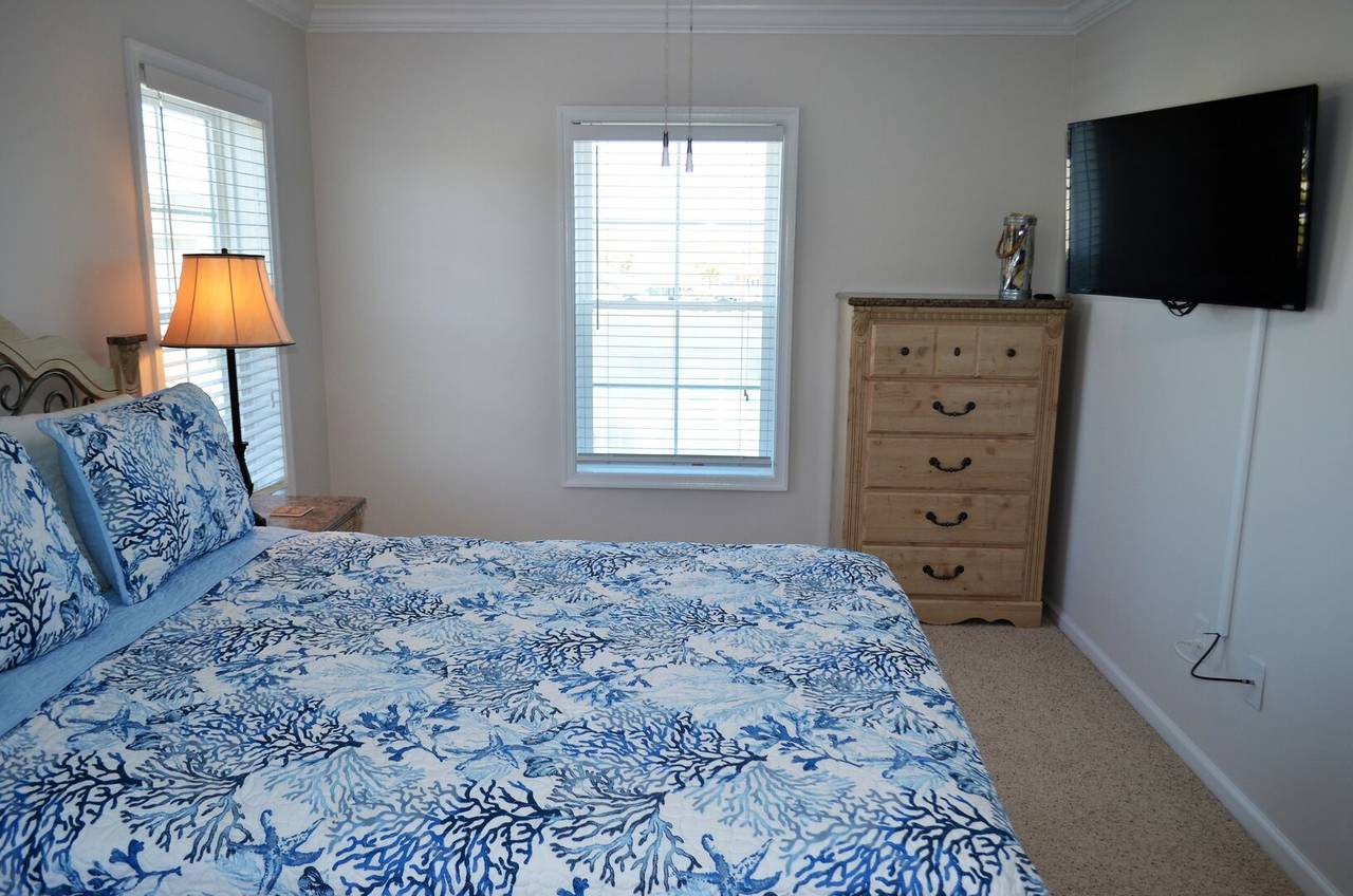 Watch TV from the comfort of bed. Watch TV from the comfort of bed.