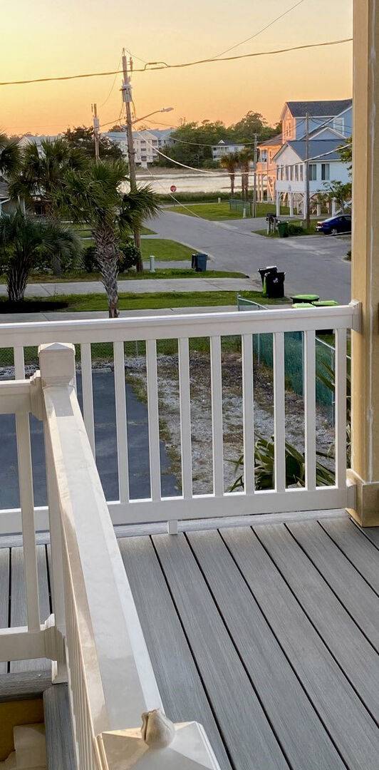 View of creek at high tide from the front porch View of creek at high tide from the front porch