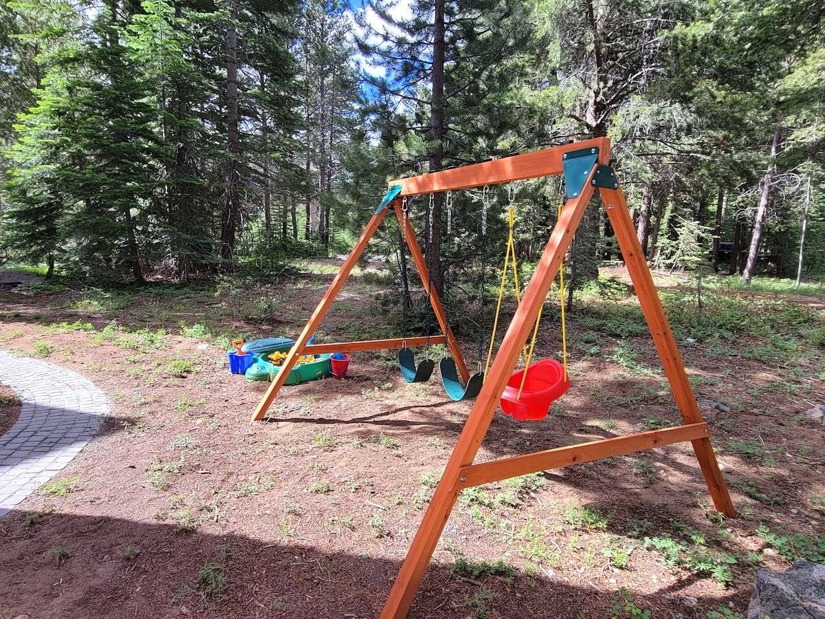 Swing set and sand box Swing set and sand box