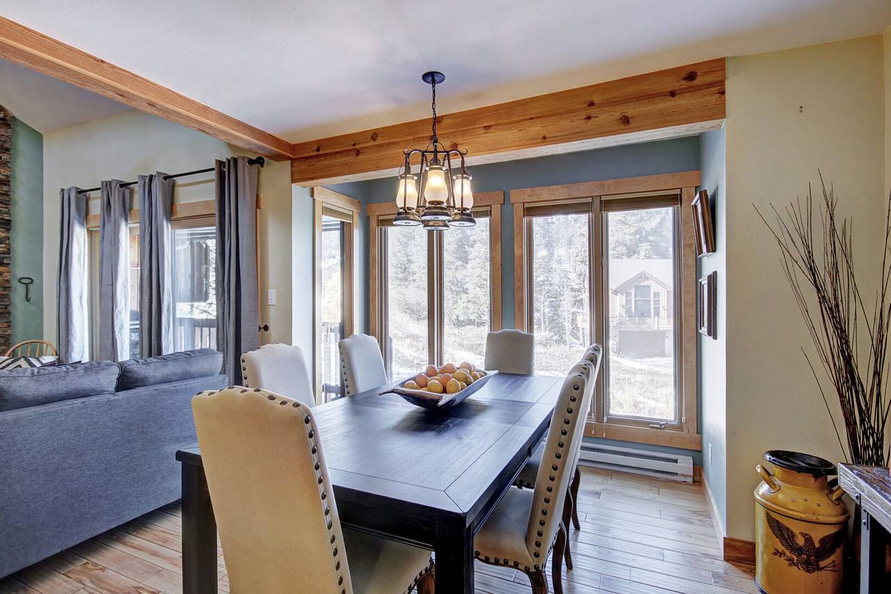 Seating for 10 at the dining room table - 4 O'Clock Lodge D26 Breckenridge Vacation Rental Seating for 10 at the dining room table - 4 O'Clock Lodge D26 Breckenridge Vacation Rental