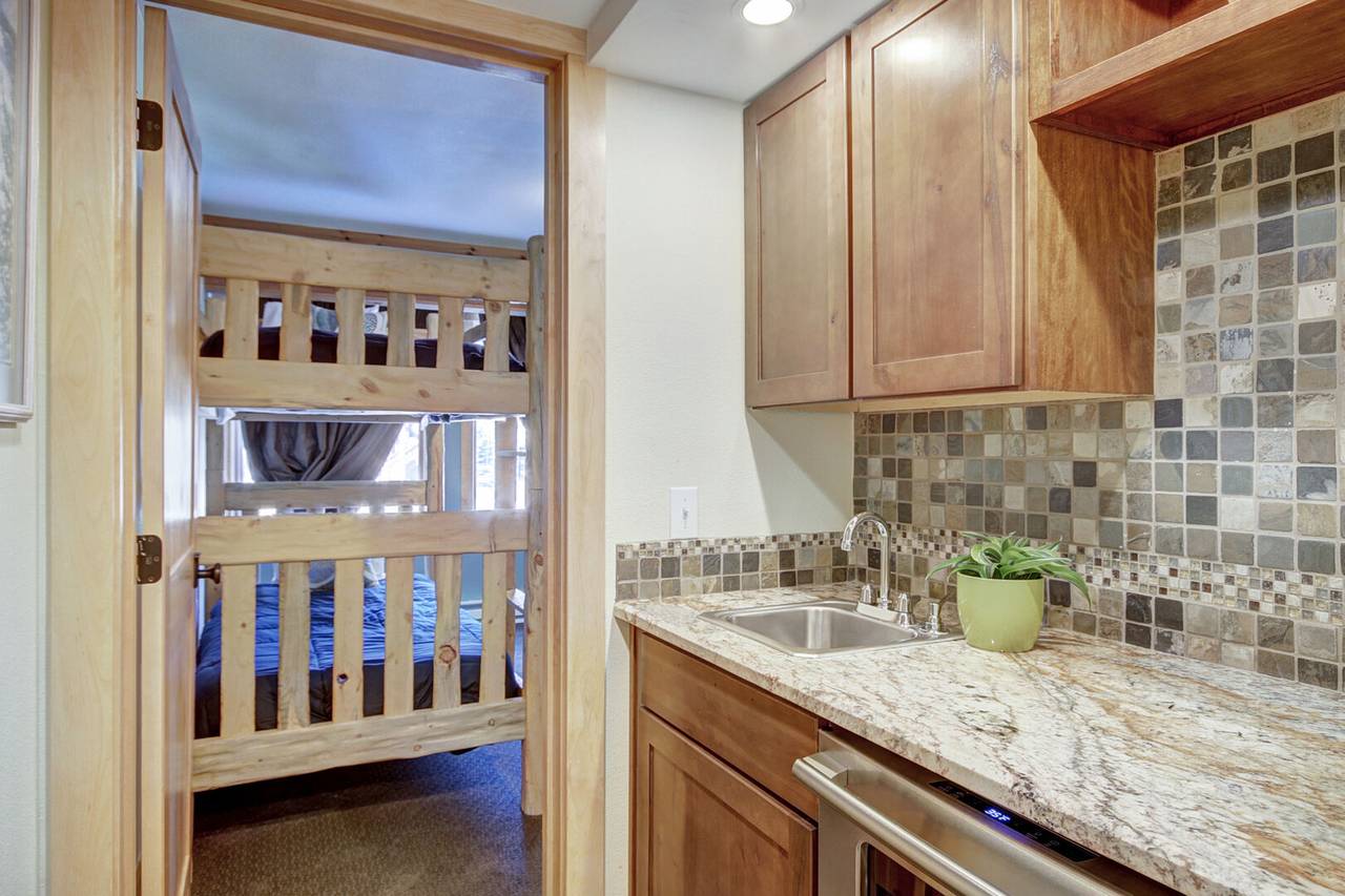 Convenient wet bar located in the lower level hallway - 4 O'Clock Lodge D26 Breckenridge Vacation Rental Convenient wet bar located in the lower level hallway - 4 O'Clock Lodge D26 Breckenridge Vacation Rental